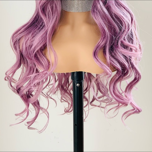 Versatile Plum Color 4x4 Lace Front Heat Safe Synthetic Wig - Picture 15 of 15